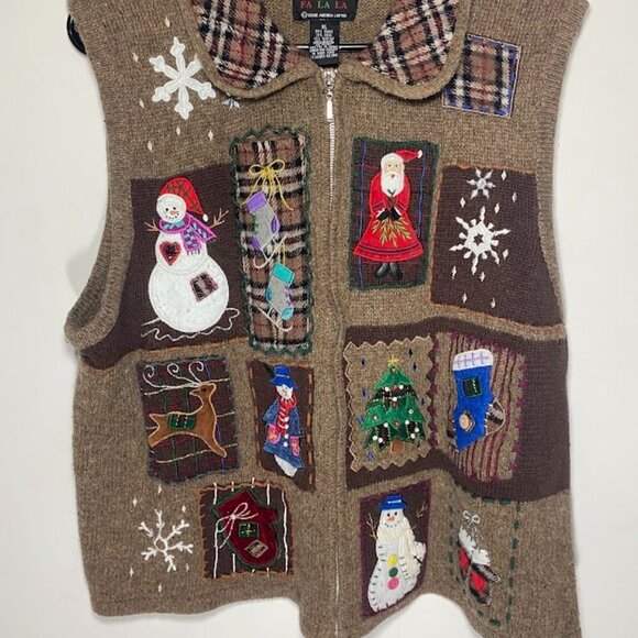 Design Studio Fa La La Christmas Sweater Vest - Picture 1 of 5